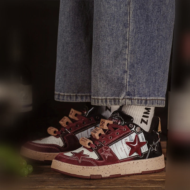 Puffsneakers | Red Wine Star Unisex