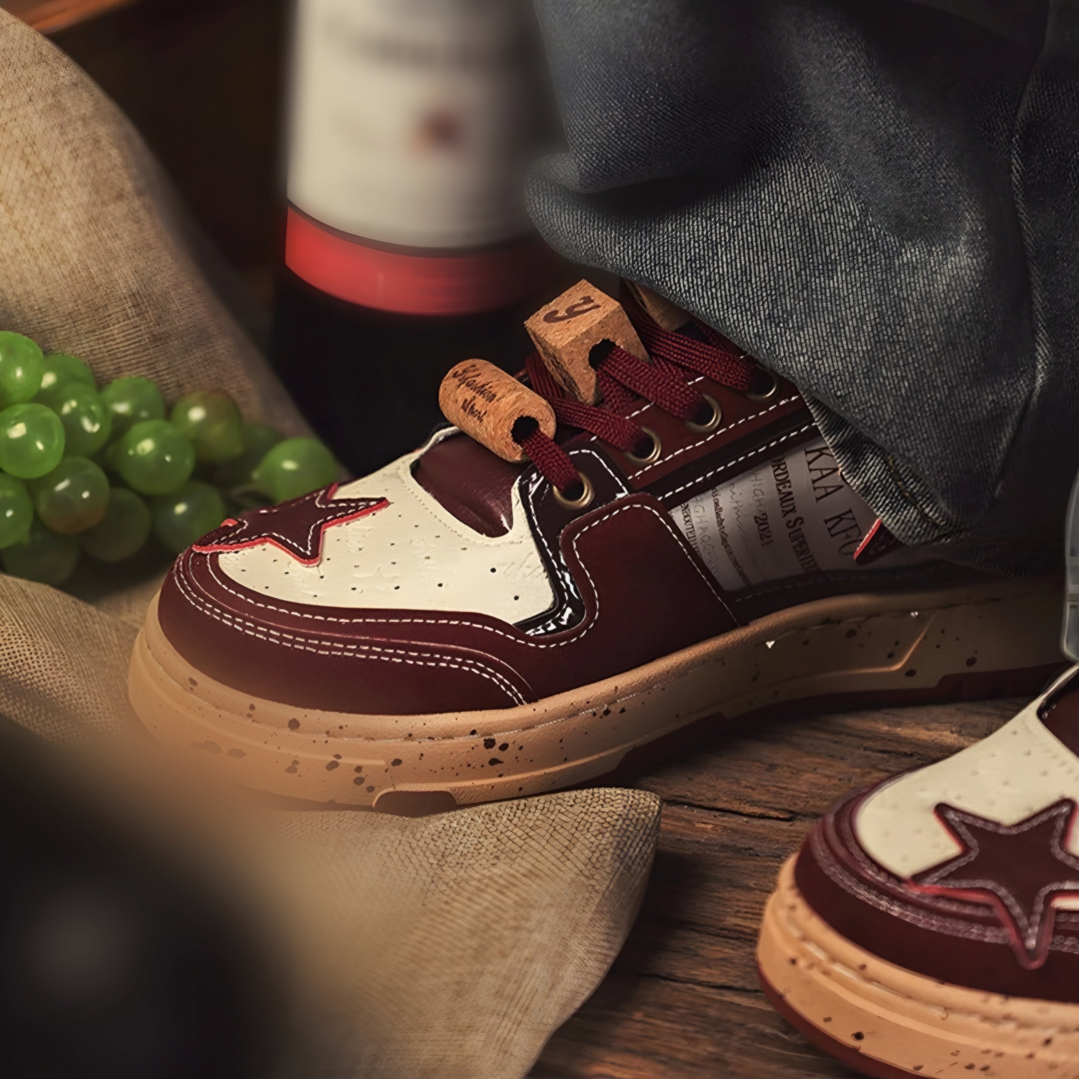 Puffsneakers | Red Wine Star Unisex
